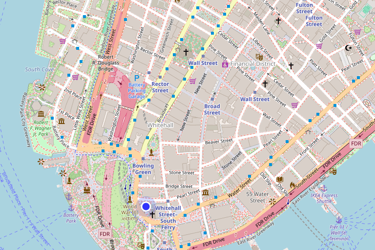 Map showing 17 State Street in FiDi